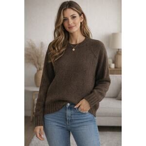Anthropologie Womens Small Brown Sweater Pullover NWT Cozy Knit Top